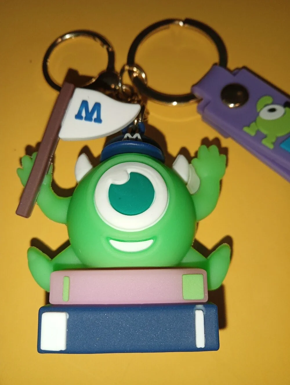 Mike Wazowski Keychain - Disney Inspired Green Spherical Cyclops,  Monster's Inc